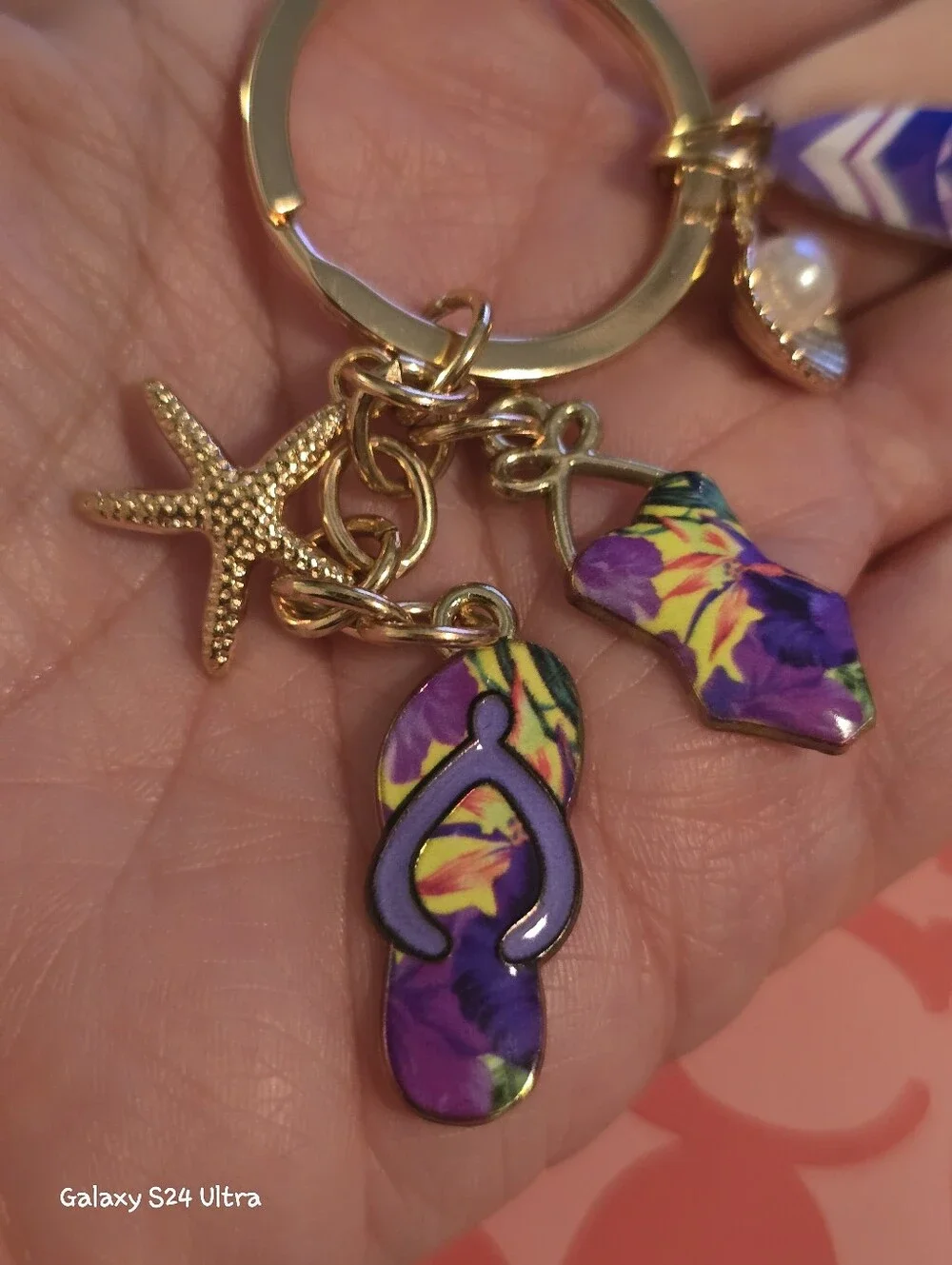 Beach Theme Bag Charm/ Keychain NEW